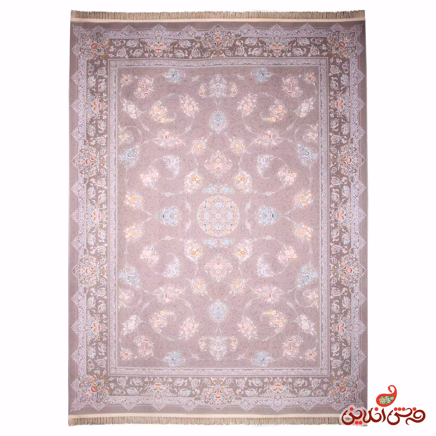 فرش ماشینی تهران طرح جانان نقره ای