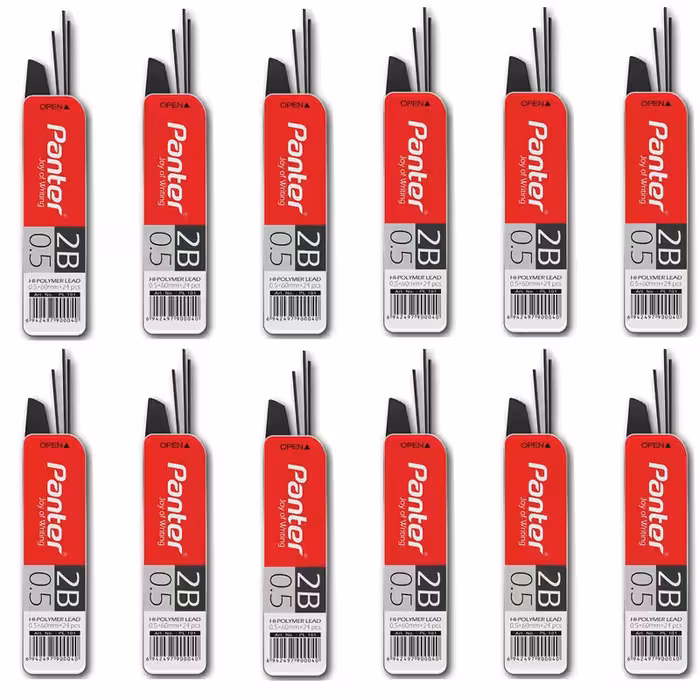 نوک مداد نوکی 0.5 میلی متری پنتر مدل پلیمری بسته 12 عددی