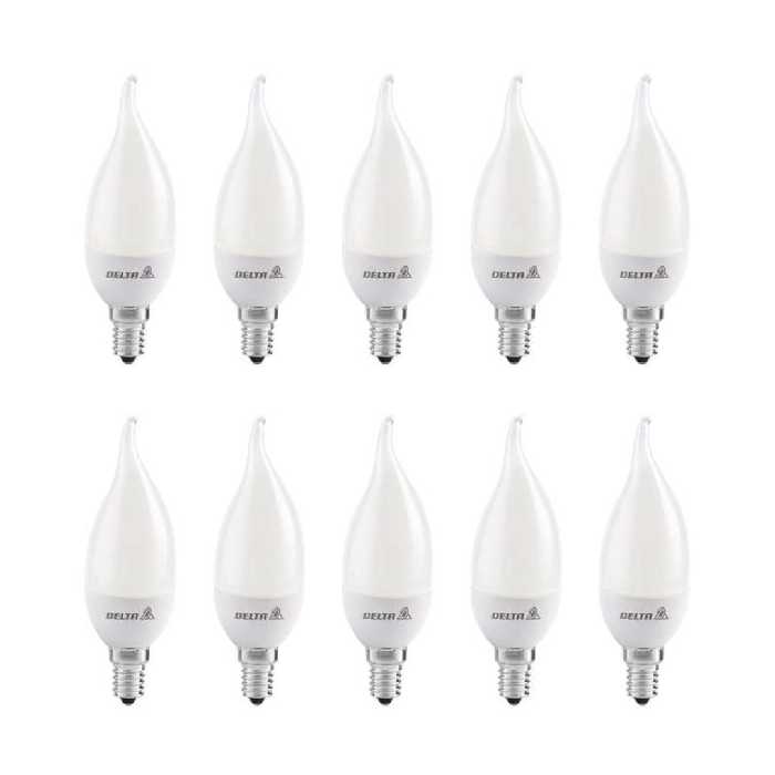 لامپ شمعی 7 وات دلتا بسته 10 عددی نور سفید کیفیت عالی