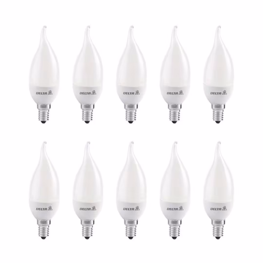لامپ شمعی 7 وات دلتا بسته 10 عددی نور سفید کیفیت عالی