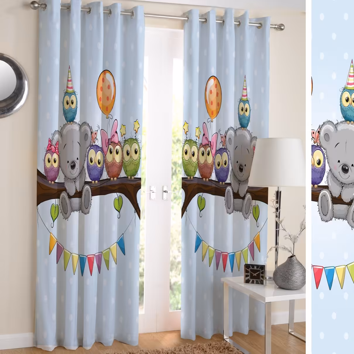 پرده چاپی طرح خرس (کد13)