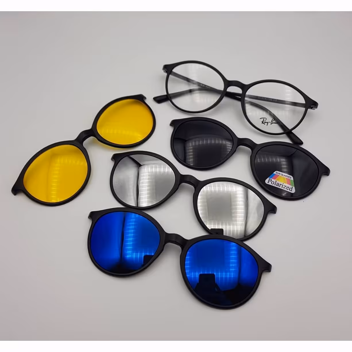 عینک طبی کاوردار مگنتی مردانه و زنانه ری بن مدل tr2223 c2