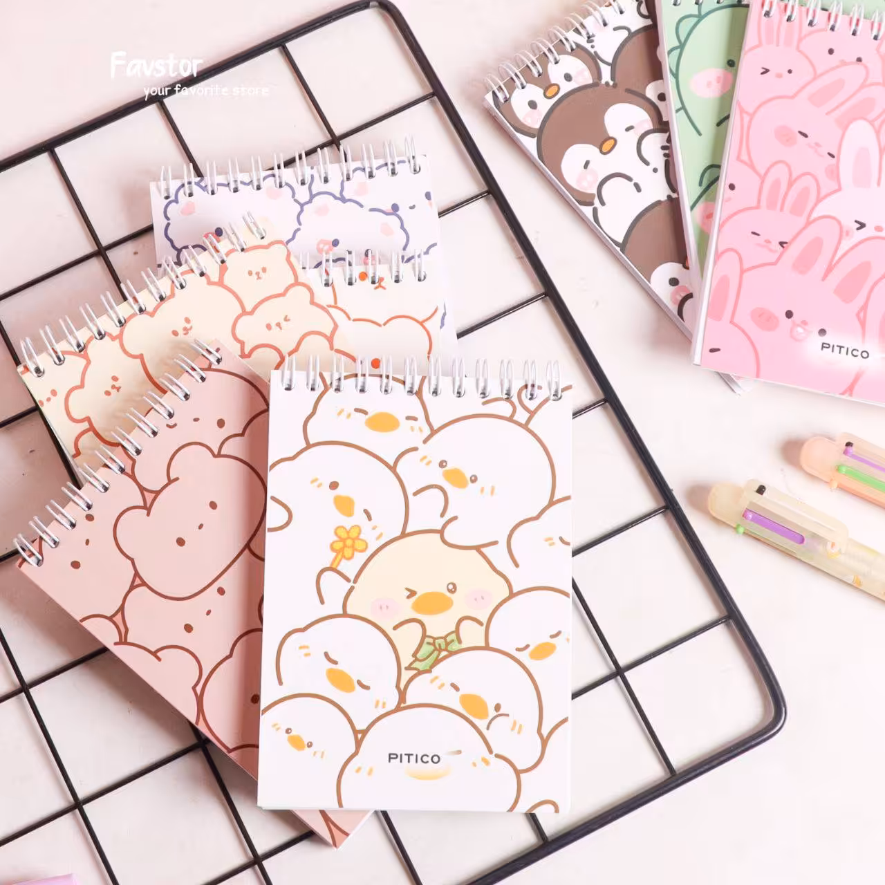 دفترچه A6 طرح حیوانات سری pattern کد 220