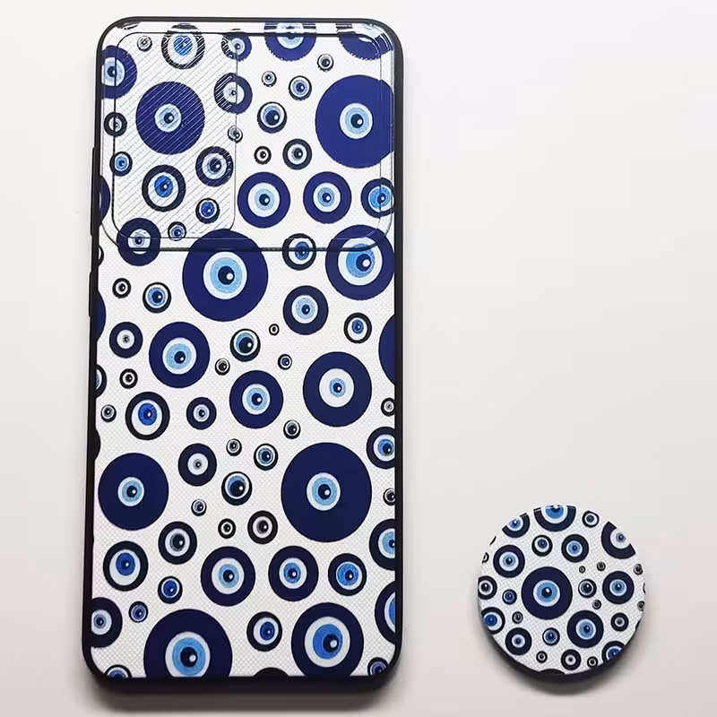 قاب طرح دار چشم نظر محافظ لنز دار کشویی پاپ سوکت دار سامسونگ SAMSUNG Galaxy A32 4G