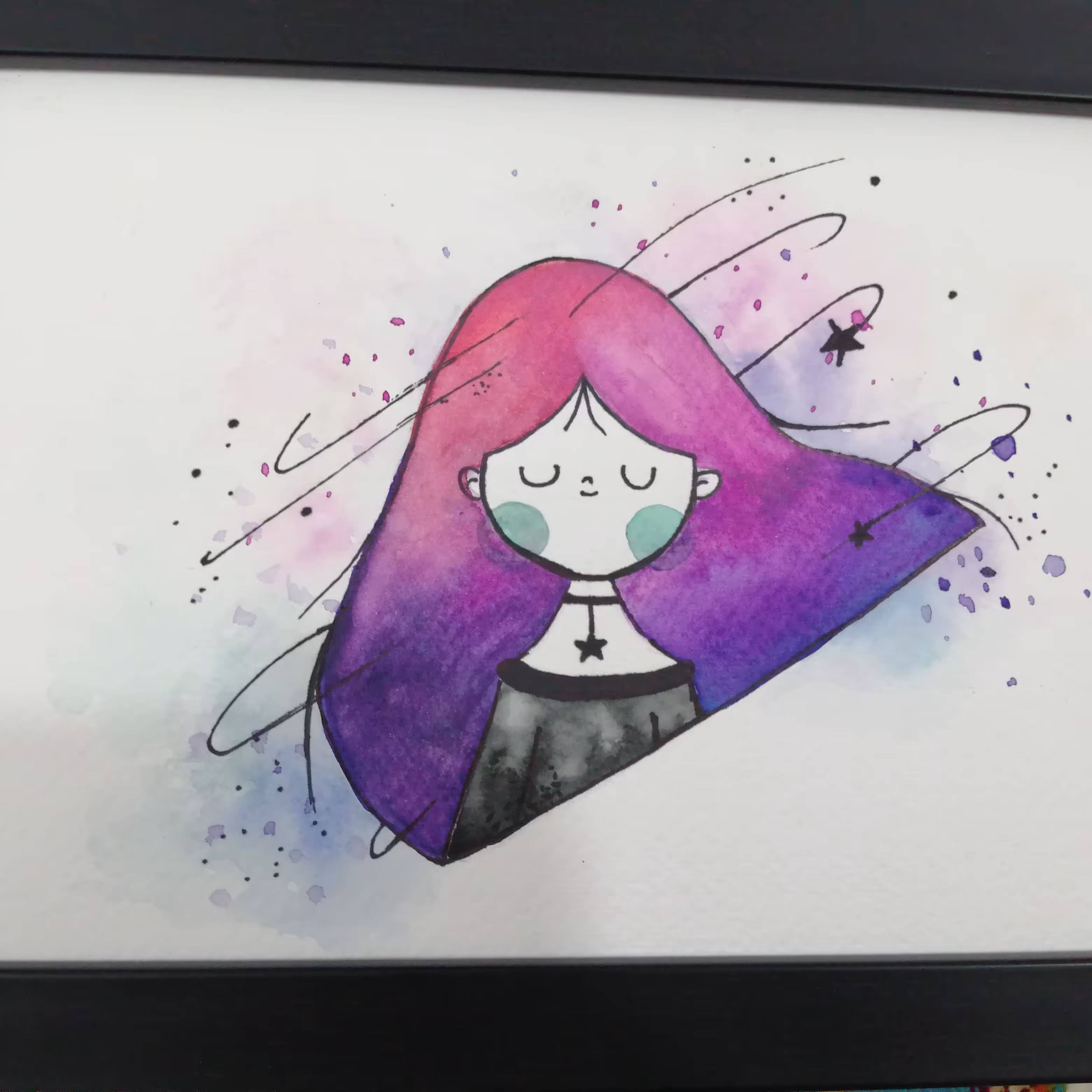 تابلوی نقاشی آبرنگ خواب رویایی