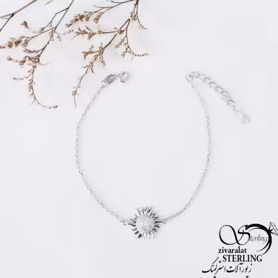 دستبند خورشیدی نقره925 کد 11730