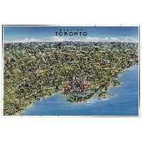 تابلو شاسی پالمیرا طرح نقشه سه بعدی تورنتو کانادا کد MAP164 C سایز 50X70