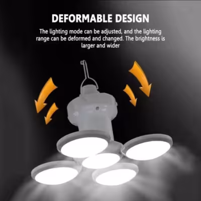 لامپ توپی شارژی 5 پر سولار