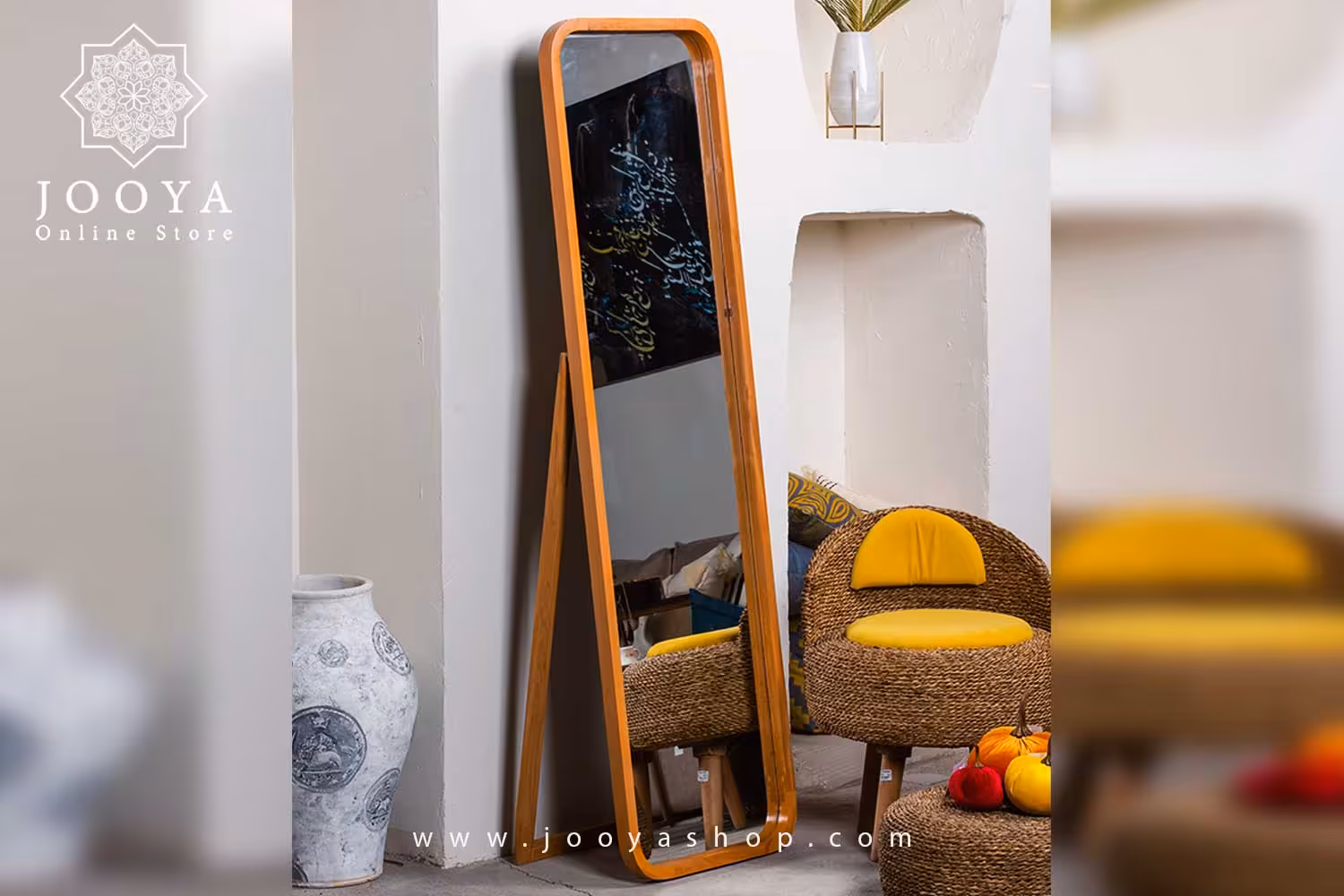 آینه طرح چوبین تیره