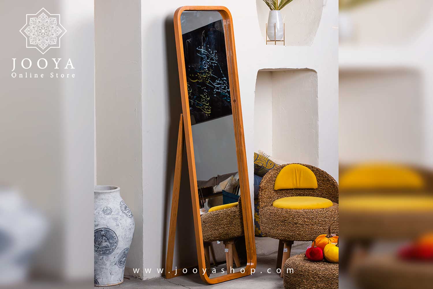 آینه طرح چوبین تیره