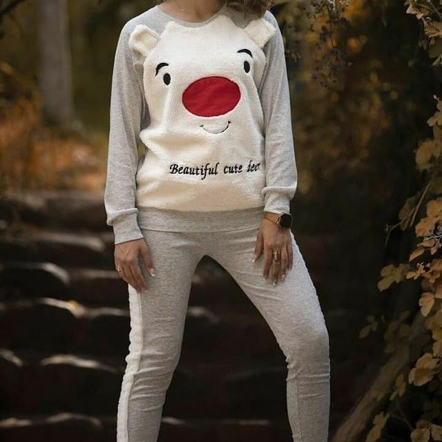 بلوز شلوار زنانه جلو خز