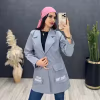 مانتو TIME جنس پارچه داکرون جلوباز