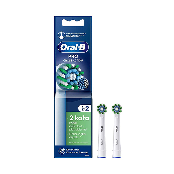 سری یدک مسواک برقی اورال بی Oral B مدل Pro Cross Action بسته 2 عددی