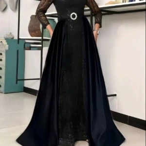 پیراهن شب زنانه ساتن مدل مجلسی