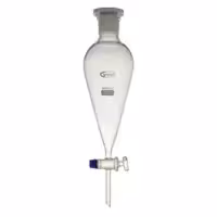 قیف دکانتور با شیر شیشه ای glassco
