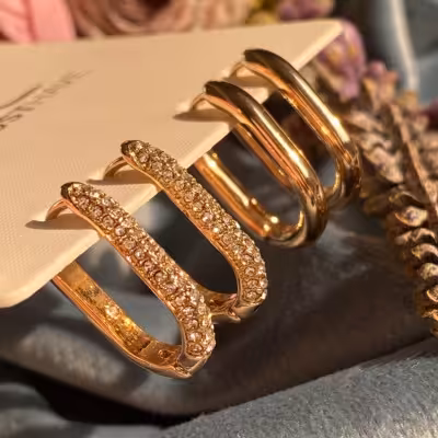 گوشواره پک دوتایی گوشواره اکسسوری دخترانه فوق العاده برای کادو تولد