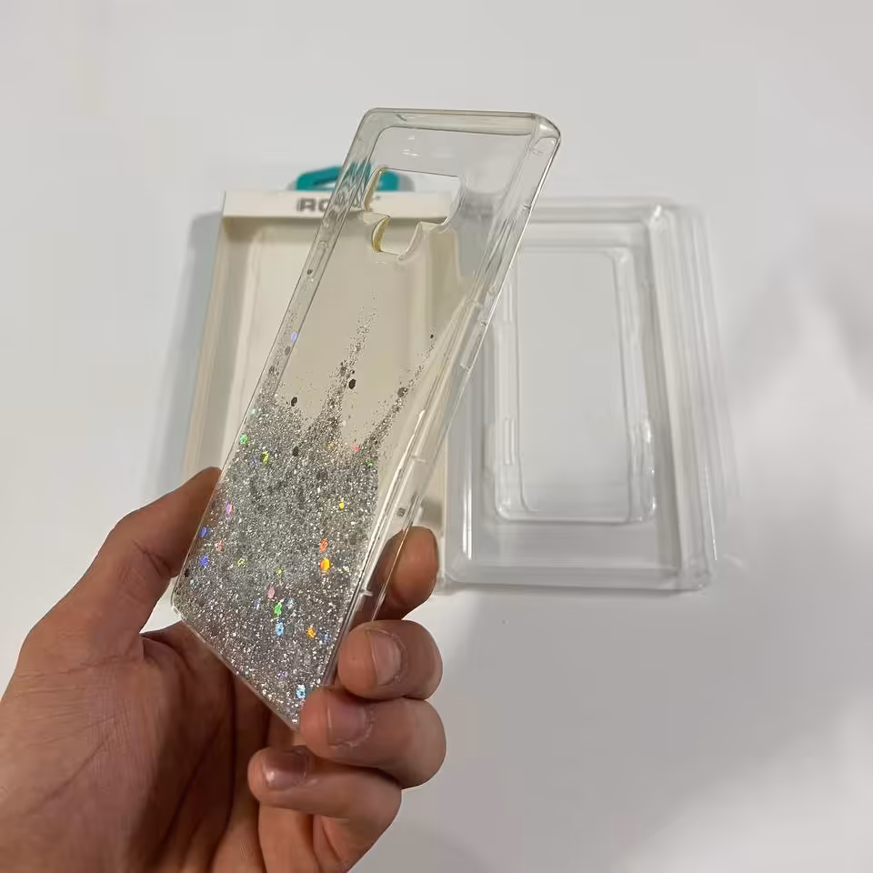 قاب گوشی سامسونگ note9 اکلیلی نقره ای محکم