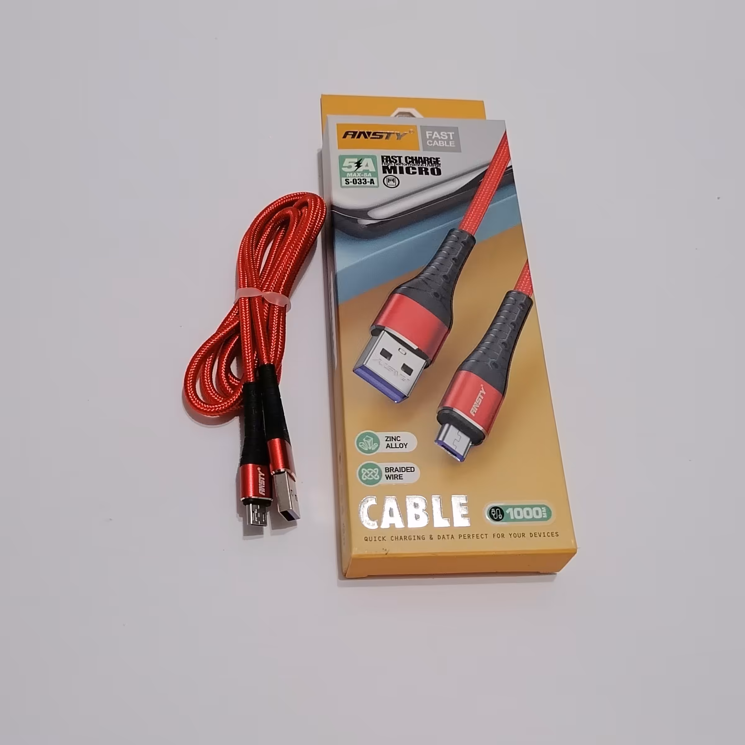 کابل شارژ میکرو 5امپر سوپر فست کنفی ارسال رایگان گارانتی تعویض 6ماهه 