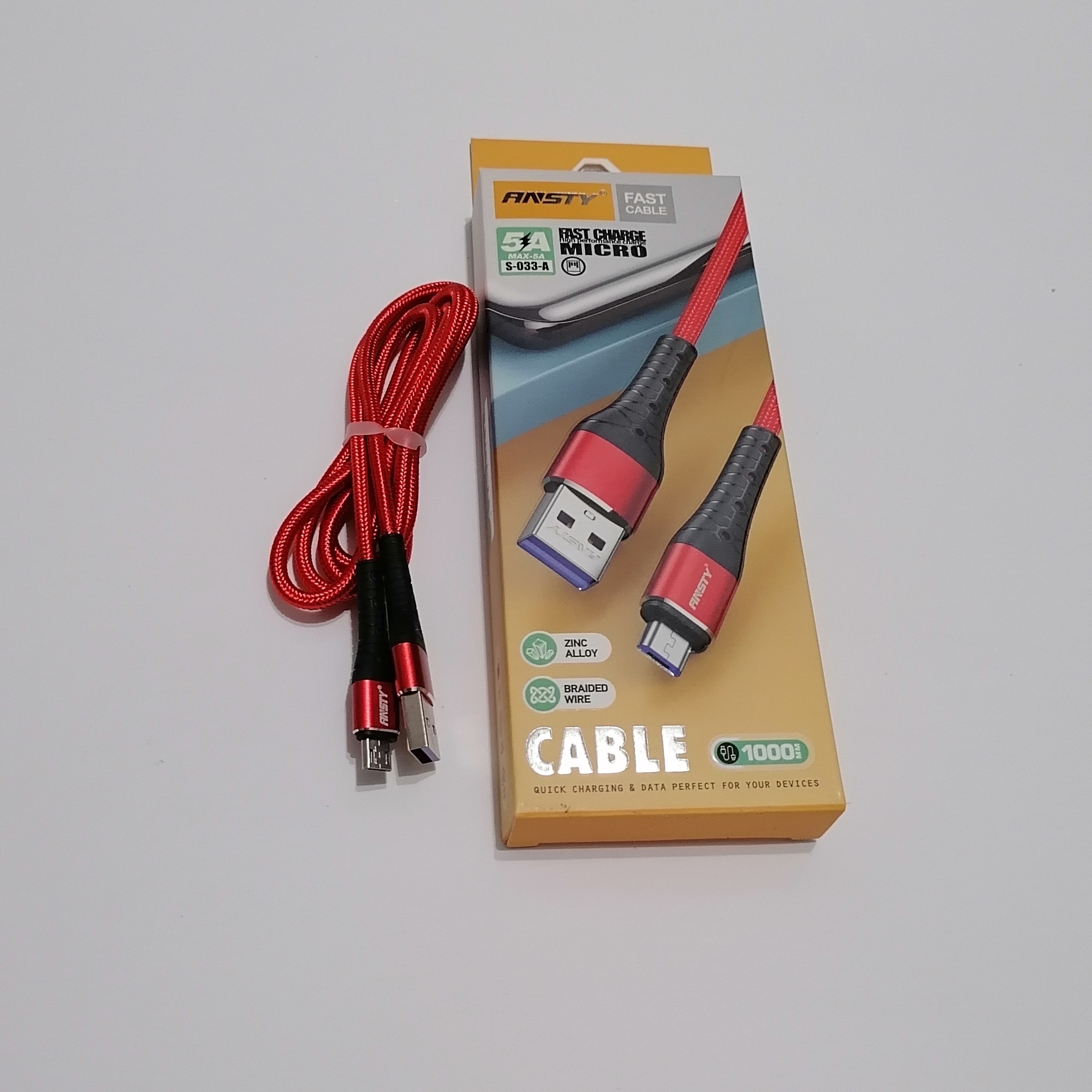 کابل شارژ میکرو 5امپر سوپر فست کنفی ارسال رایگان گارانتی تعویض 6ماهه