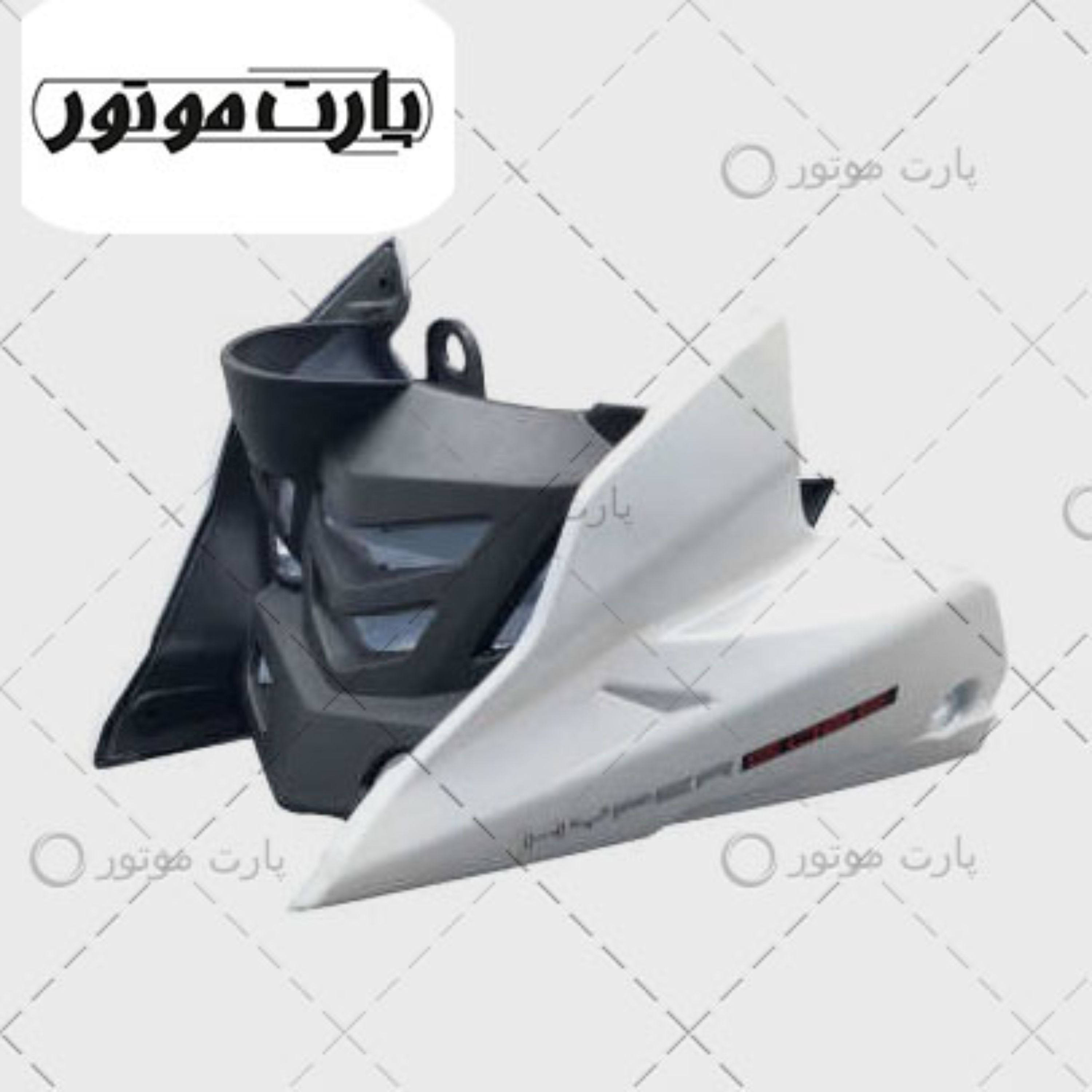 اسپایلر کامل موتور سیکلت آپاچی سفید