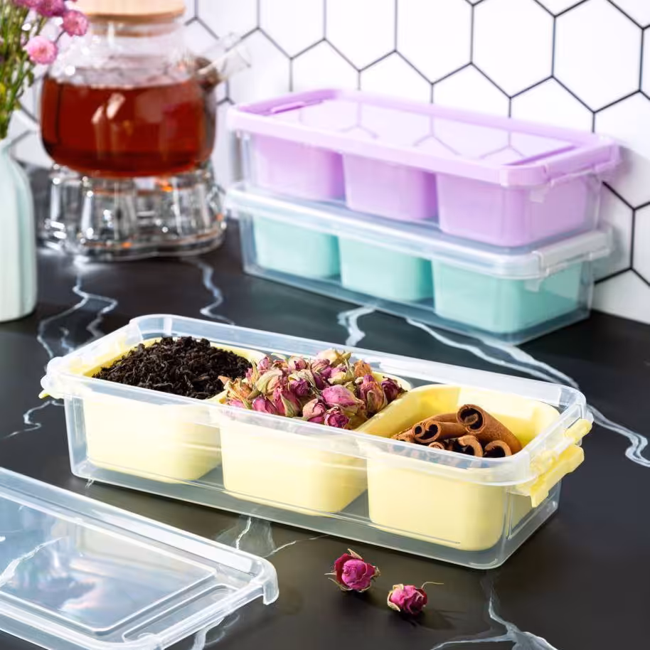 جا ادویه 3 خانه درب دار بسیار باکیفیت