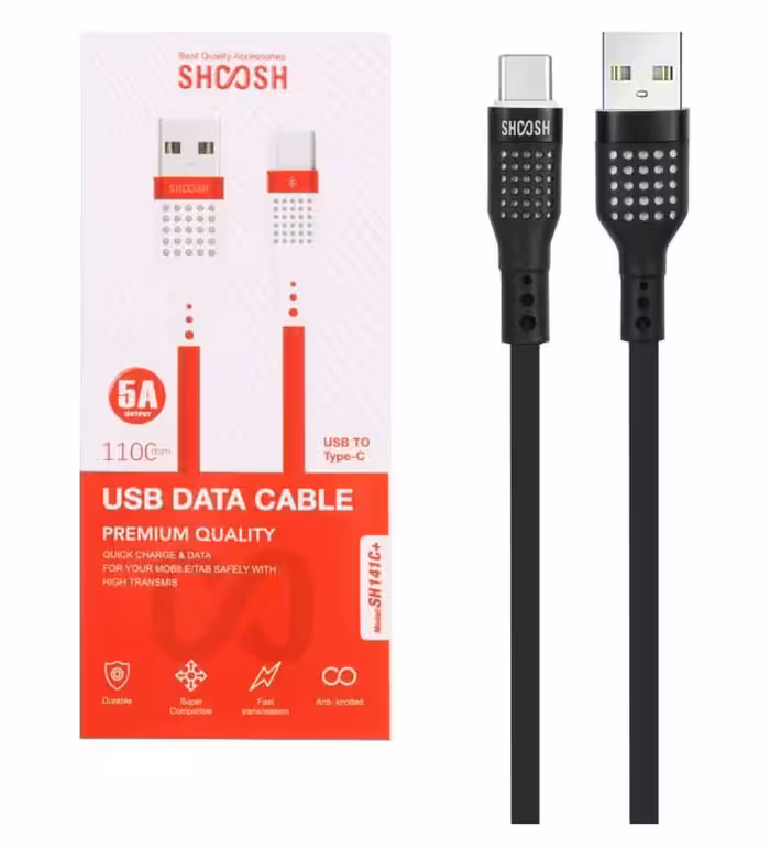 کابل شارژ فست Type-C شوش مدل +SH141C طول 1.1 متر