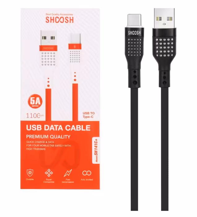 کابل شارژ فست Type-C شوش مدل +SH141C طول 1.1 متر