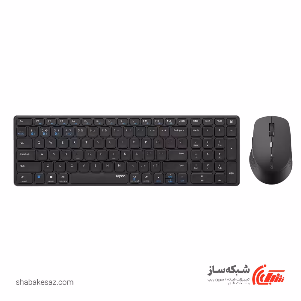 قیمت و خرید کیبورد و ماوس بی سیم رپو Rapoo 9350M - شبکه ساز