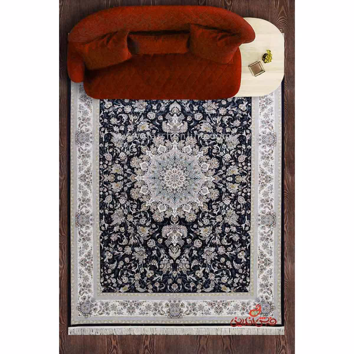 فرش پاتریس طرح آوا سرمه ای