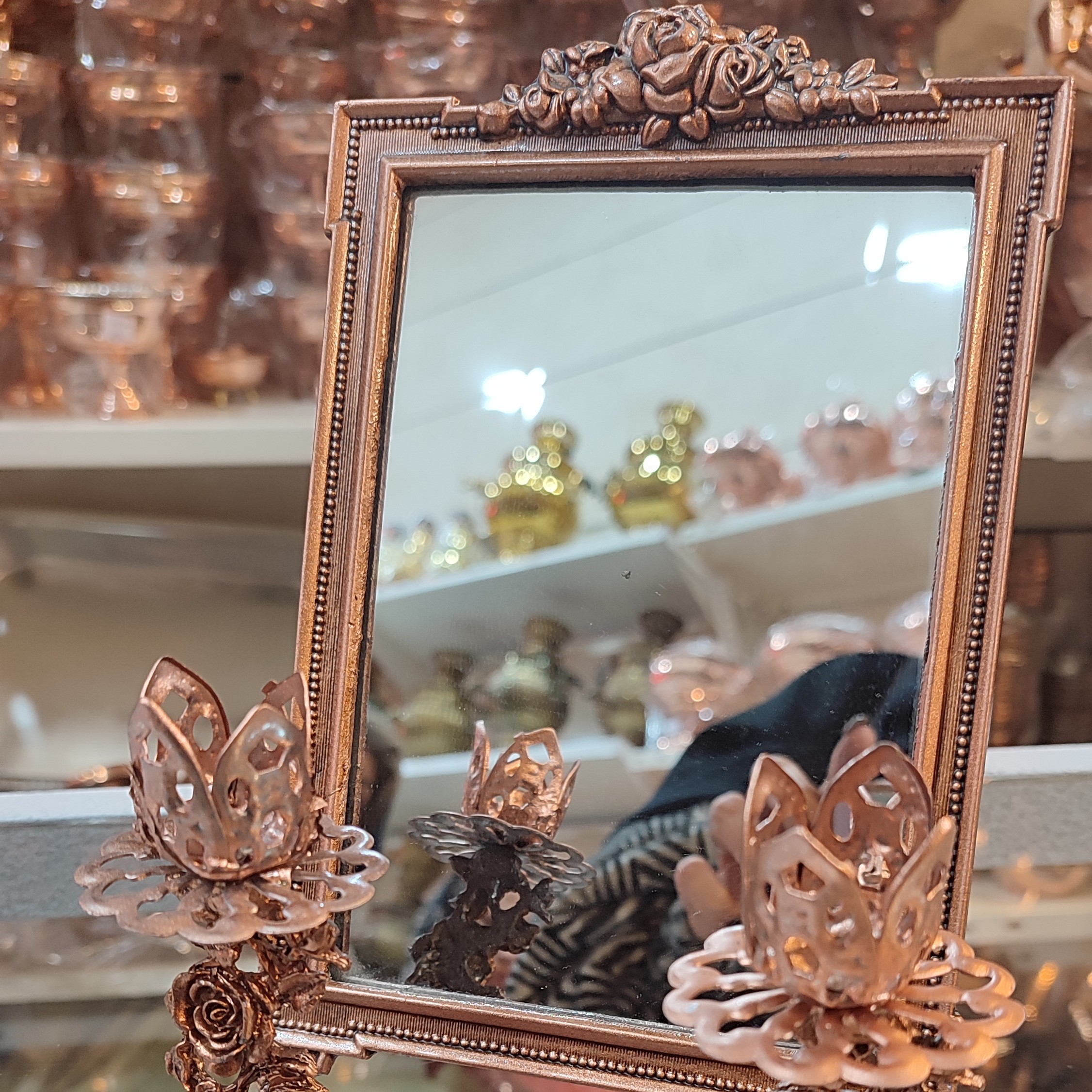 آینه و شمعدان مسی