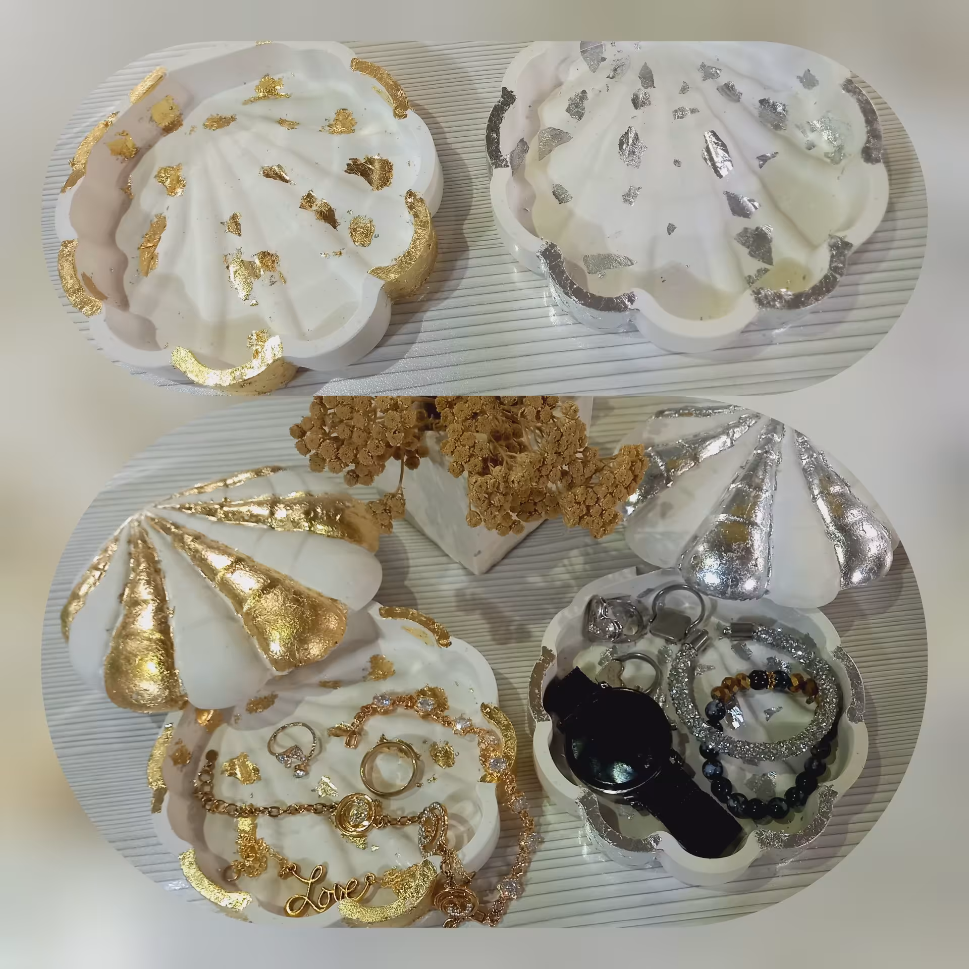 جاجواهری طرح صدف طلاکوب