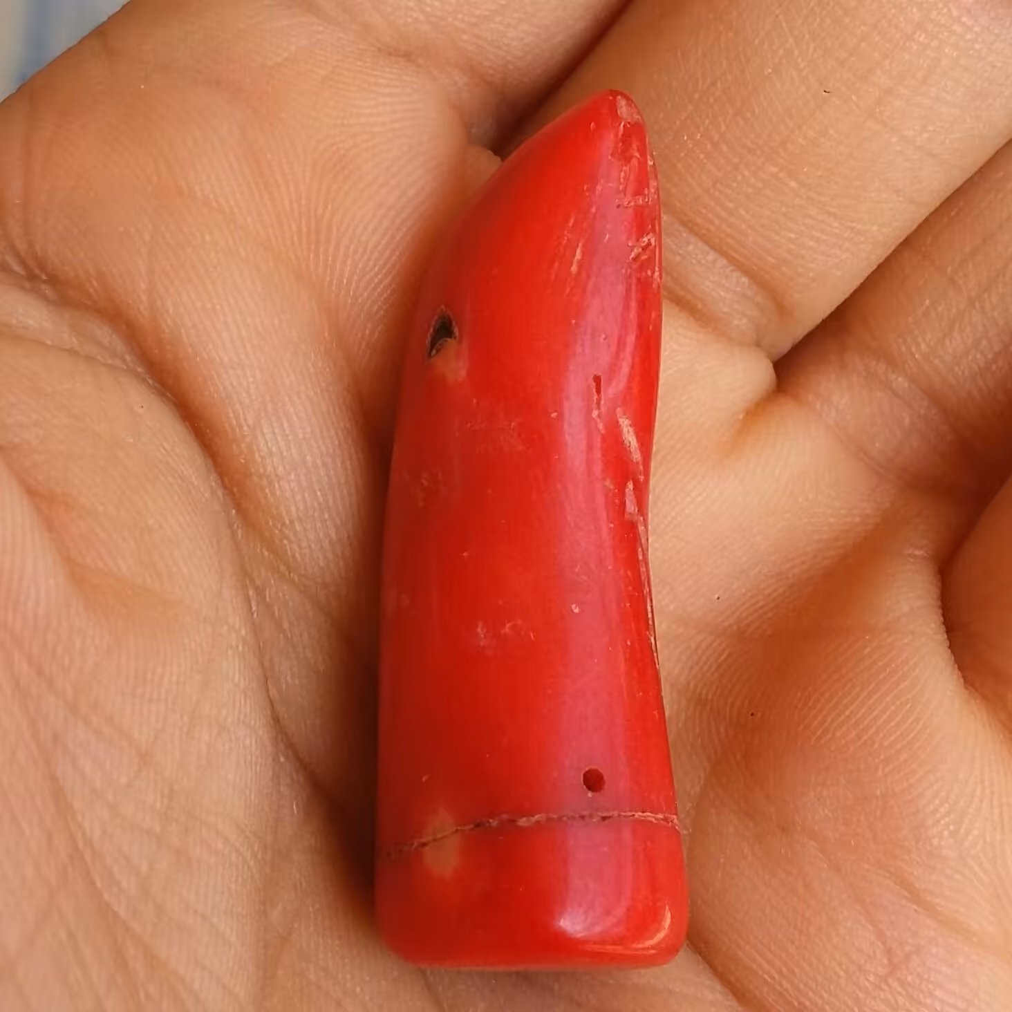 مرجان قرمز (سرخ) سایز  درشت کشیده مناسب گردنبند صد در صد طبیعی و اصل کد 10707