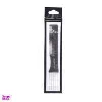 شانه مو بیول (Biol) مدل تخت متوسط با دسته و چنگک تقسیم و تمیز کن رنگ مشکی