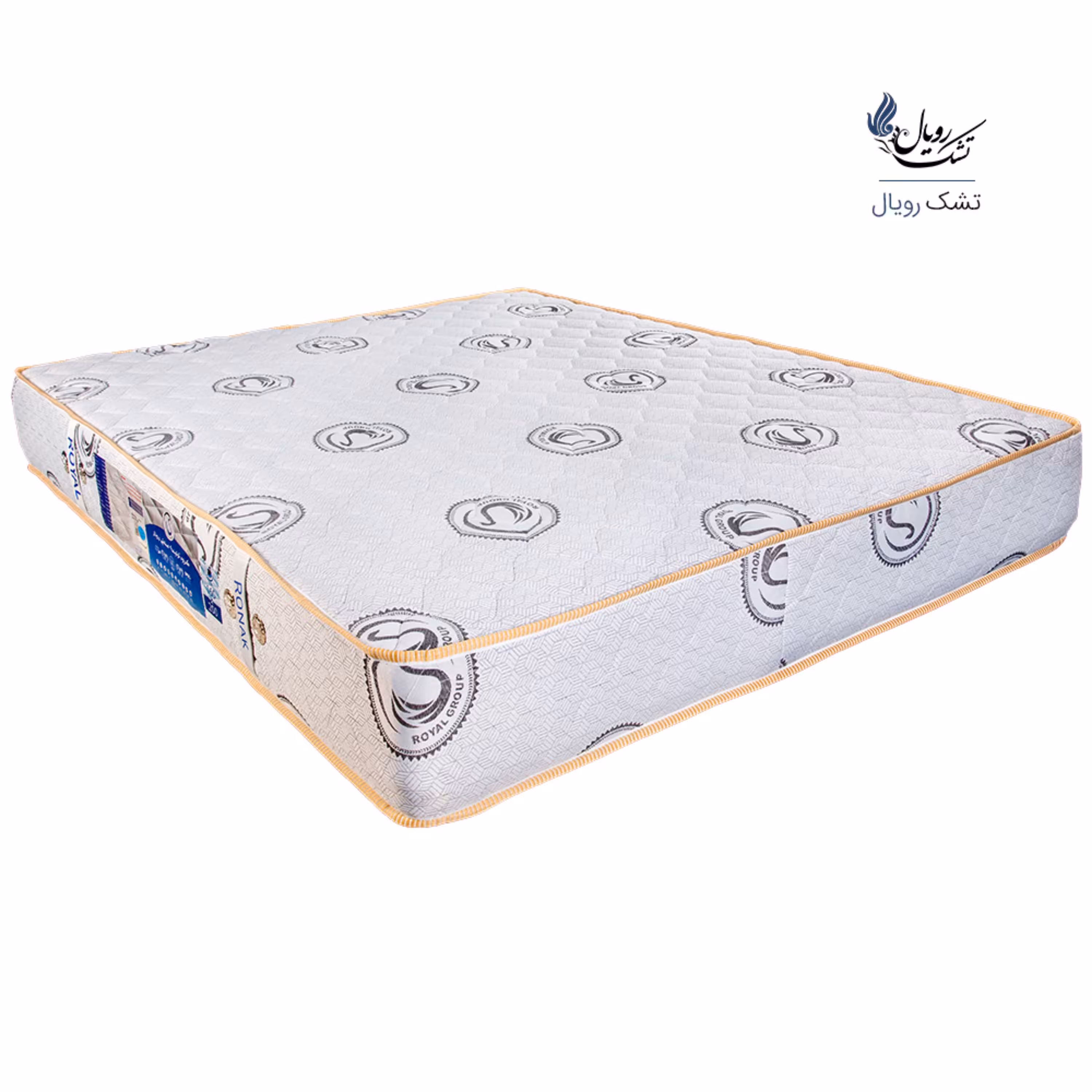 تشک طبی فنری رویال مدل روناک دونفره 180در 200 صادراتی طرح قو