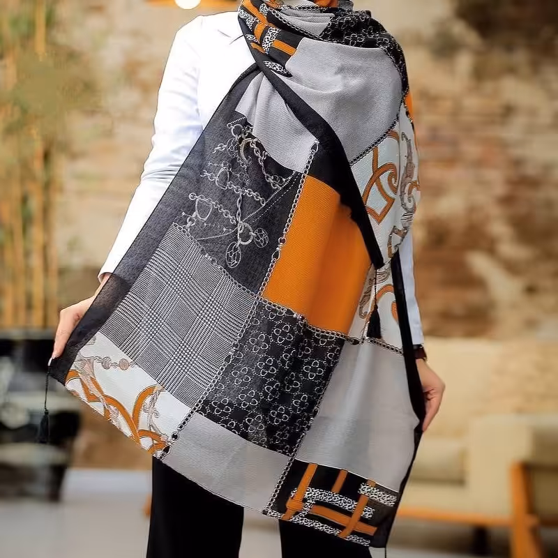 شال طرح زنجیر