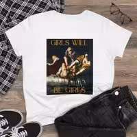 تیشرت سفید اسپان طرح روم