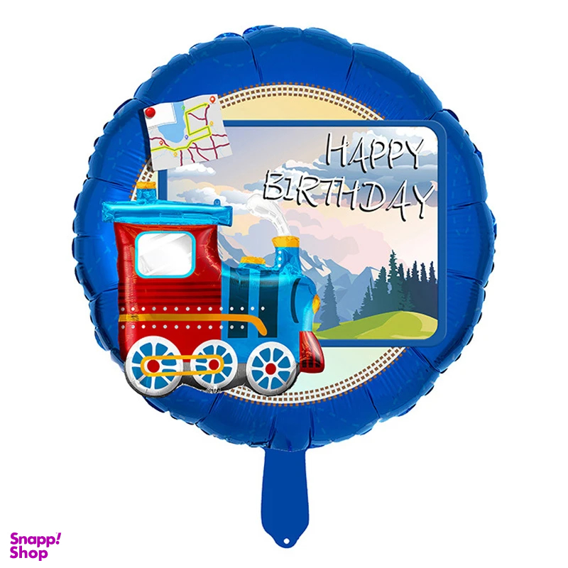 بادکنک فویلی مدل قطار طرح Happy Birthday کد KP03