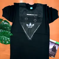 تیشرت مردانه مشکی یقه گرد ADIDAS  جلو توریXL ( عرض سینه 52، قد75)