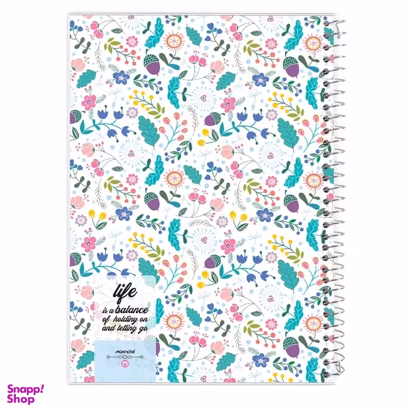 دفتر مشق 80 برگ مکث نوت طرح گل کد 9821