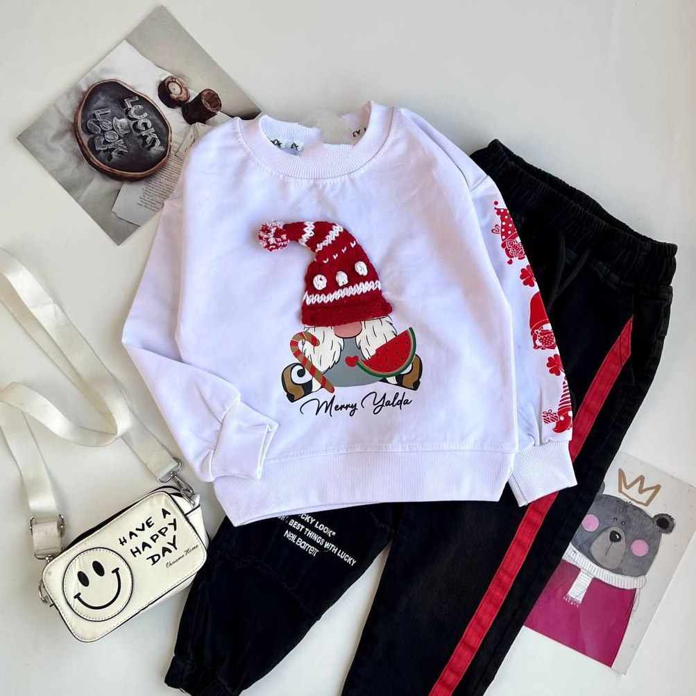 بلوز تک شب یلدایی دخترانه و پسرانه پارچه ترک