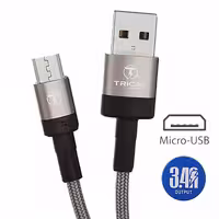 کابل شارژ و دیتا فست شارژ QC3تایپ سی و میکرو TRICAT