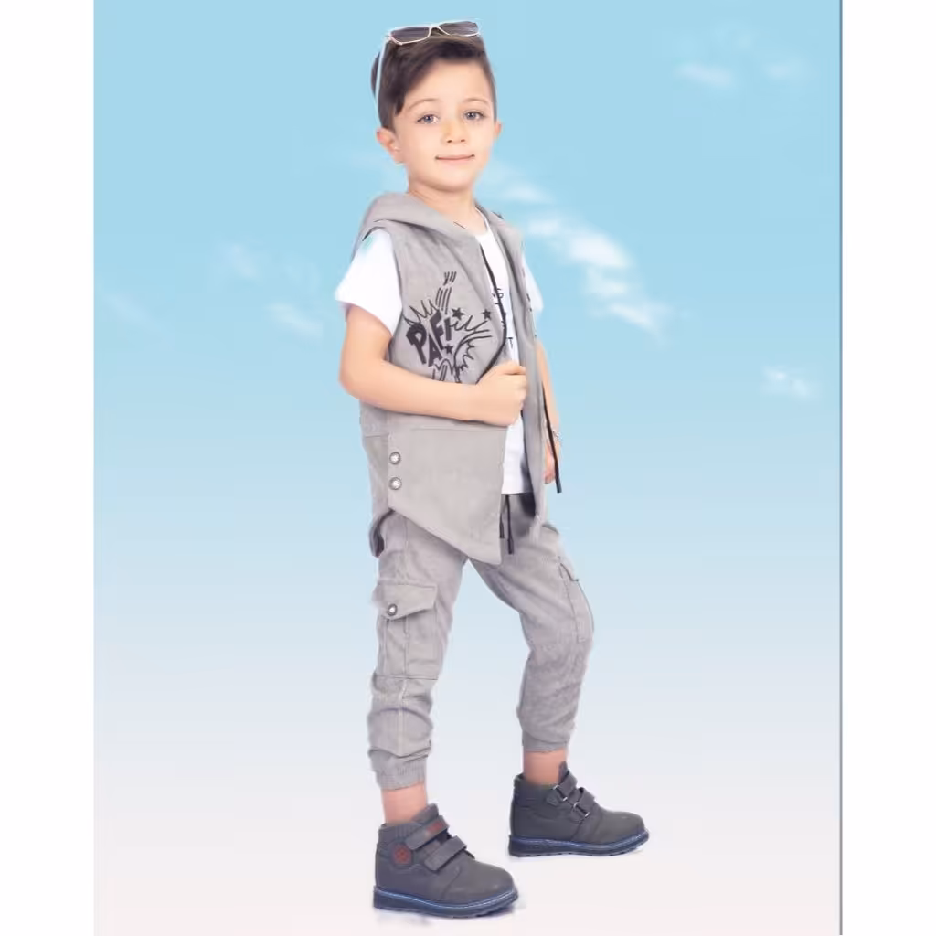 تیشرت شلوار سه تیکه پسرانه