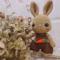 عروسک خرگوش نانا قهوه‌ای 