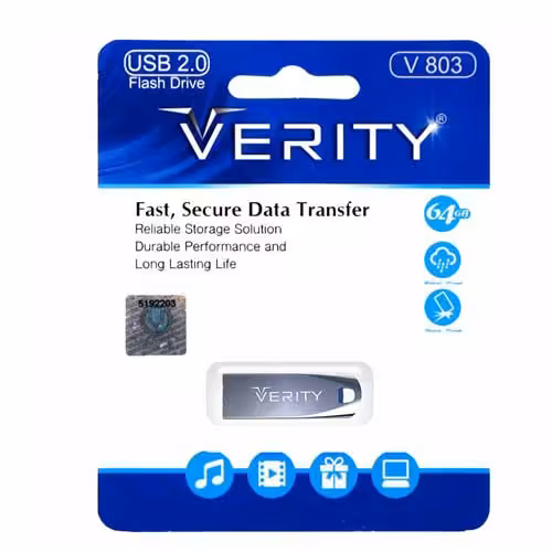 فلش مموری 64 گیگ بدنه استیل وریتی مدل 803