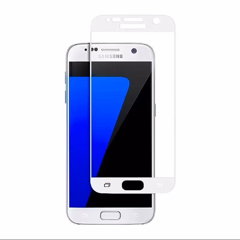 گلس شیشه ای تمام صفحه گوشی Samsung Galaxy S7 - فریم شفاف