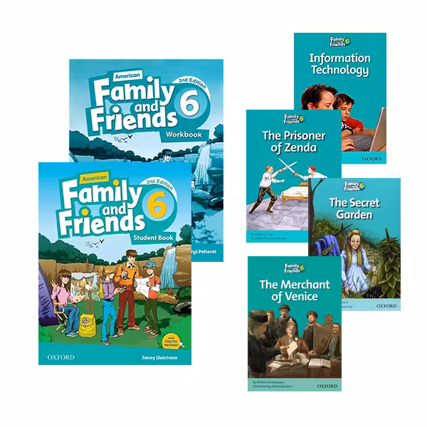 پک کتاب امریکن فمیلی اند فرندز 6 ویرایش دوم سایز بزرگ (رحلی)   مجموعه کتاب داستان | American Family and Friends 6 2nd Edition   Story Book Series Pack | خرید کتاب زبان | خرید لوازم التحریر | چی کتاب | بالاترین تخفیف و ارسال رایگان