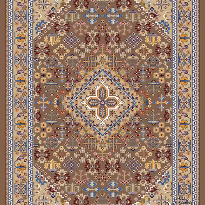 فرش پاتریس  فرش گلیم عشایری400شانه طرح سروناز گردوئی قالیچه 4متری