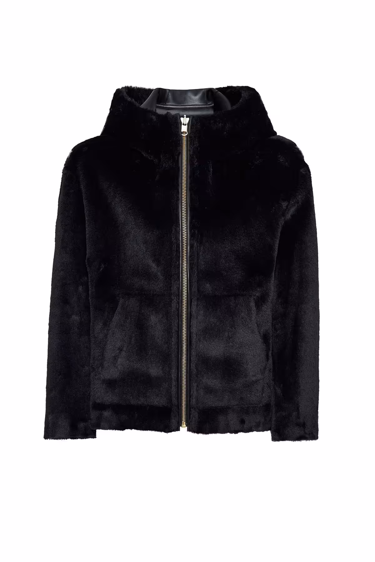 کاپشن مشکی زنانه MONT اورجینال Derimod