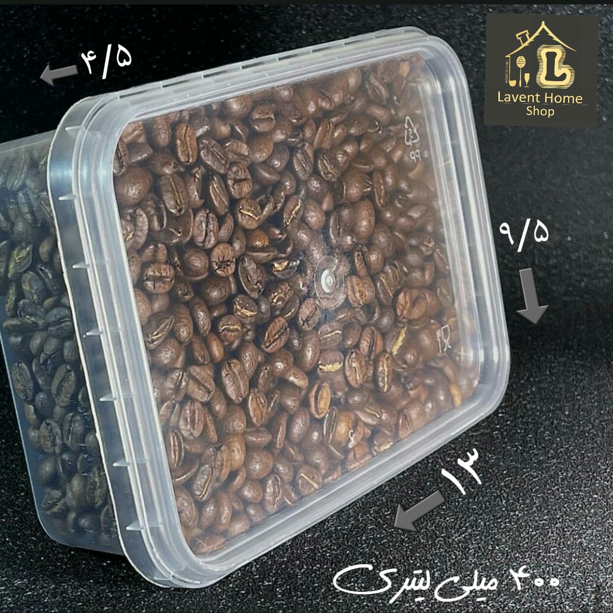 ظرف نگهدارنده مواد غذایی 400 میلی لیتری شفاف مناسب مایکروفر و فریزر و شستشو در ماشین ظرفشویی فاقد بیسفنول آ ( BPA free )
