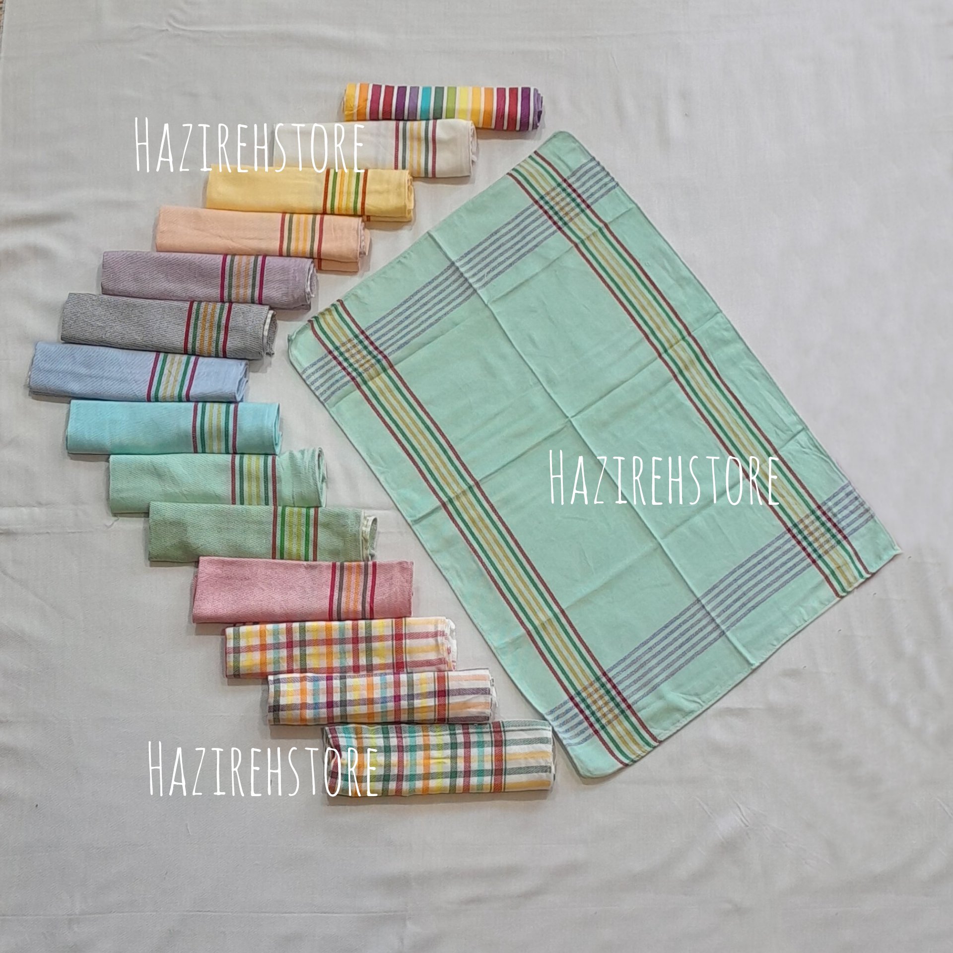 دستمال آشپزخانه و حوله دست نخی ابعاد 50 در 70